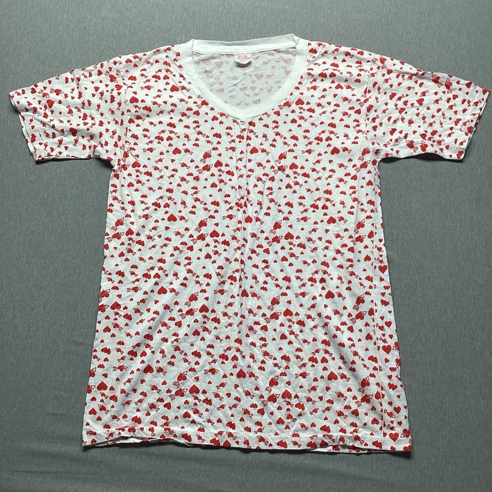Vintage Sweetheart V Neck Top One Size 100% Cotton